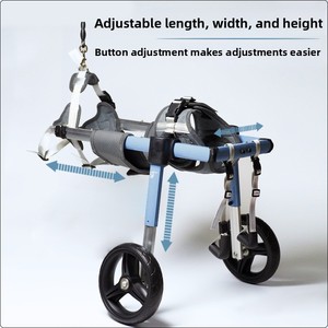 Fauteuil roulant pour <span class=keywords><strong>chien</strong></span> en alliage d'aluminium personnalisé, homologué vétérinaire, pour animaux handicapés, avec roues de marche et d'entraînement, vente en gros - Product Image 4