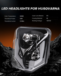 Faro Delantero LED de Repuesto/Actualización para <span class=keywords><strong>Husqvarna</strong></span> FE150 TE250 TE300 FE250 FE350 FE450 FE501 701 Enduro 701 Supermoto 2016-2023 - Product Image 2