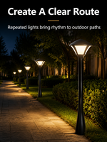 Lampadaire LED moderne 12W pour jardin, étanche, en aluminium, pour pelouse extérieure, éclairage paysager pour villa, allée, jardin, parterre de fleurs