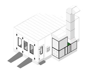 منتج جديد عالي الجودة: كابينة رش التسمير المخصصة بقوة 5.5 كيلوواط مع نظام EPS أو الصوف الصخري أو PVC بلون ميستيك تان فيرسا سبا للمحركات - Product Image 1