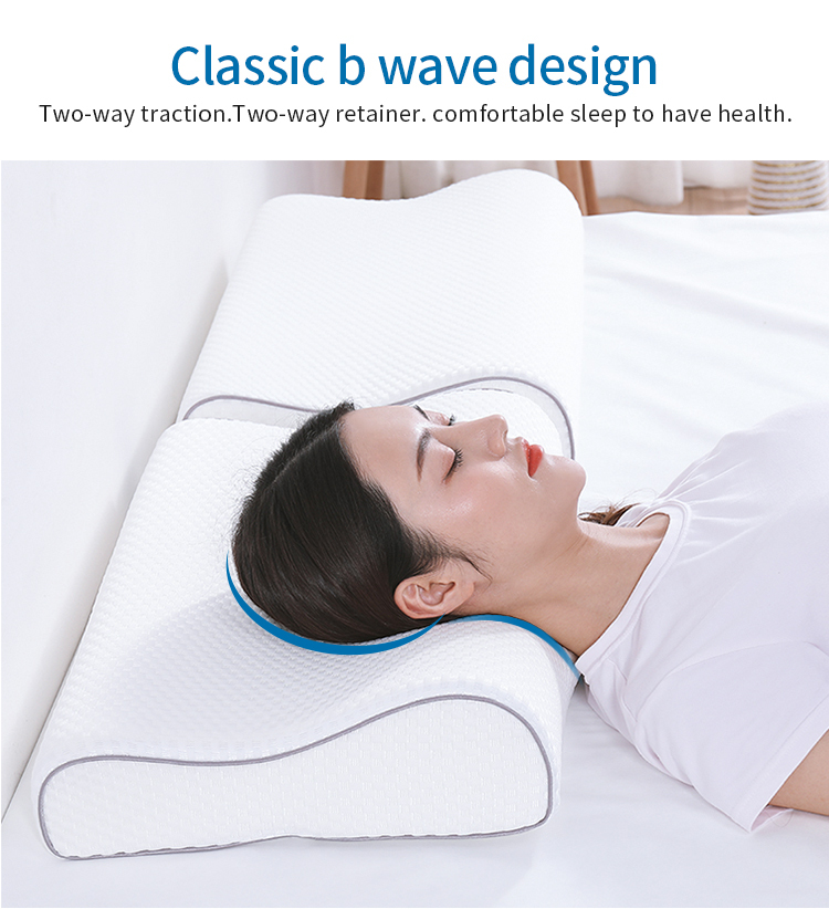 Lado y el estómago traviesas de contorno de espuma de memoria ortopédicos Anti ronquido Cervical cama almohada de enfermería