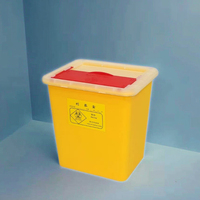 Poubelle médicale jaune en plastique écologique de 5L/10L, seau de rangement avec motif imprimé DIY pour la gestion des déchets