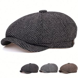 Gorra Newsboy Estilo Británico Envejecido, Sombrero Retro de Inglaterra para Hombre, Gorra Newsboy con Visera - Product Image 1