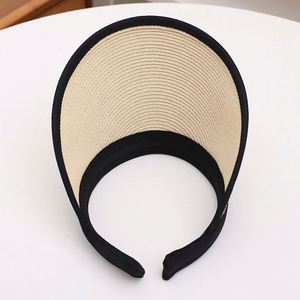 Wholesale Paper <b>Straw</b> Empty Crown Beach Sun <b>Visor</b> Hat - Product Image 6