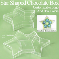 Boîte à chocolat personnalisée YUZMEI de 5 pièces avec plateau intérieur, contenants à bonbons en plastique, boîte d'emballage en acrylique en forme d'étoile, organisateur de bijoux