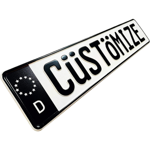 Placa de número europea en relieve de aluminio, diseño personalizado, venta al por mayor, para <span class=keywords><strong>coche</strong></span> - Product Image 1