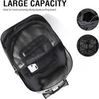 Sac à dos étanche en PVC avec doublure en polyester, fermeture éclair hermétique, capacité de 26 litres, pour les voyages en plein air, la navigation de plaisance et le kayak
