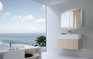 Meuble-lavabo de salle de bain moderne de luxe résistant à l'eau avec vasque, armoire de salle de bain de haute qualité pour usage domestique et hôtelier - Product Image 3