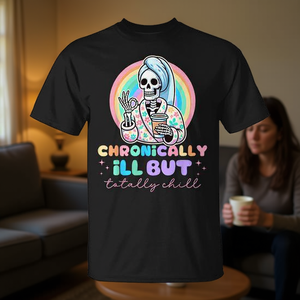 T-shirt Squelette Malade à Vie Longue, Maladie Invisible, Douleur Chronique, Design Ms - Product Image 3