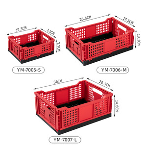 Foldable Plastic Storage <b>Basket</b> Rectangle PP Material Neatening Storage Small Medium <b>Large</b> Size Study Organizing - Product Image 5