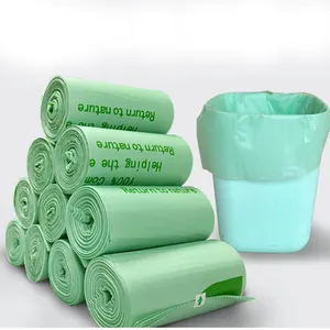 Factory supply Manufacturers Wholesale Compostable Plastic Star-seal Flat Packing Roll Trash Garbage Bag