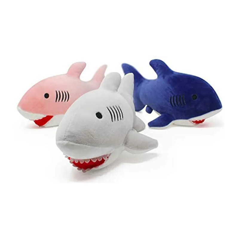 Amazon Hot Sale Super Soft Shark Pink Grey Blue Shark Plush Toy Simulation Shark Stuffed Animal Children's Toy