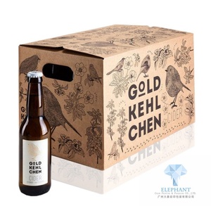 Caja de Botellas de Cerveza Corrugada Portátil Reciclada Personalizada al Mejor Precio - Product Image 1