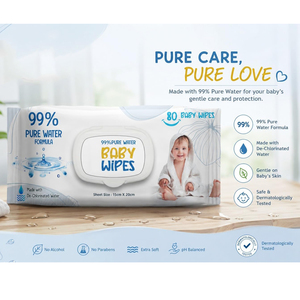 Lingettes pour bébé en marque privée, antibactériennes, écologiques, extra douces, emballées individuellement, OEM ODM en vrac - Product Image 2