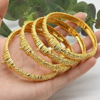 Offre Spéciale – Bracelet de Luxe Indien de Dubaï, Plaqué Or 24K, Motif Floral Creux, Bijou de Mariée