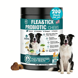 OEM/ODM DogDailyParasiteGuard – Friandises à Mâcher Hypoallergéniques Contre les <span class=keywords><strong>Puces</strong></span> <span class=keywords><strong>et</strong></span> les <span class=keywords><strong>Tiques</strong></span> pour Chiens <span class=keywords><strong>et</strong></span> Chats – Formule Soutien Immunitaire <span class=keywords><strong>et</strong></span> Santé de la Peau <span class=keywords><strong>et</strong></span> du Pelage - Product Image 1