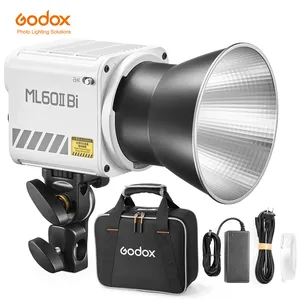 Godox ML60II Bi 2800K -6500K发光二极管视频灯静音模式便携式亮度调节支持锂离子户外发光二极管升级灯