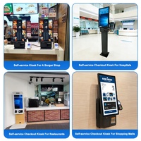 Terminal de Pago con Pantalla Táctil de 23.8 Pulgadas, Blanco, para Ventanilla, Comercio Minorista, Restaurante, Hospital, Autoservicio, con Impresora y Lector de Tarjetas Bancarias