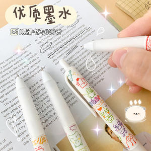 MOKA Großhandel Graffiti Farbe Neutral Stift Kunststoff 0,5mm ST Kopf Gel Stift Schnellt rocknend Schwarz Drücken Sie den Stift für Studenten - Product Image 5