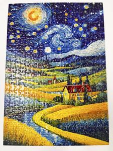 <span class=keywords><strong>Puzzle</strong></span> en papier éducatif de qualité supérieure personnalisé, 1000 pièces, impression haute définition, paysage de coucher de soleil sur lac glacé - Product Image 4