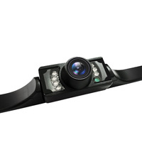 Nouveau universel 8LED infrarouge monté sur voiture Image visuelle longue plaque d'immatriculation cadre HD Vision nocturne caméra de recul étanche Auto