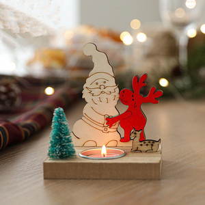 Ornamenti a forma di casa <span class=keywords><strong>in</strong></span> <span class=keywords><strong>legno</strong></span> <span class=keywords><strong>fai</strong></span>-<span class=keywords><strong>da</strong></span>-<span class=keywords><strong>te</strong></span> all'ingrosso con candeliere natalizio albero e pupazzo di neve - Product Image 5