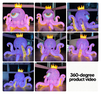 Modèle de pieuvre gonflable géant de 3,5 m/11,6 pieds avec éclairage LED pour la publicité gonflable, la décoration d'événements, mascotte gonflable personnalisée