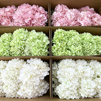 Bunga Hydrangea Buatan dari Lateks Warna Putih Hijau Merah Muda Tua, Buatan Tangan Gaya Eropa, Sentuhan Lembut Realistis, Tahan Lama, untuk Thanksgiving