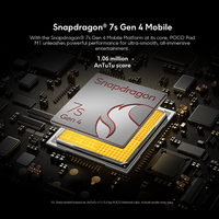 POCO Pad M1 Versi Global CPU Snapdragon ®   Platform Seluler 7s Gen 4 Layar 12.1" 2.5K tajam seperti kristal Xiaomi HyperOS 2