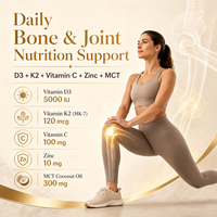 Gélules de Vitamine D3 K2, Vitamine C, Zinc, Huile MCT – Complément pour la Santé Immunitaire, Cérébrale et Articulaire des Adultes – 60 Capsules/Flacon – Marque Privée OEM
