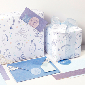 Wholesale 80g Birthday Ocean Art <b>Paper</b> <b>Tissue</b> 43*300cm Gift Luxury Custom Packaging <b>Wrapping</b> <b>Paper</b> Roll - Product Image 5