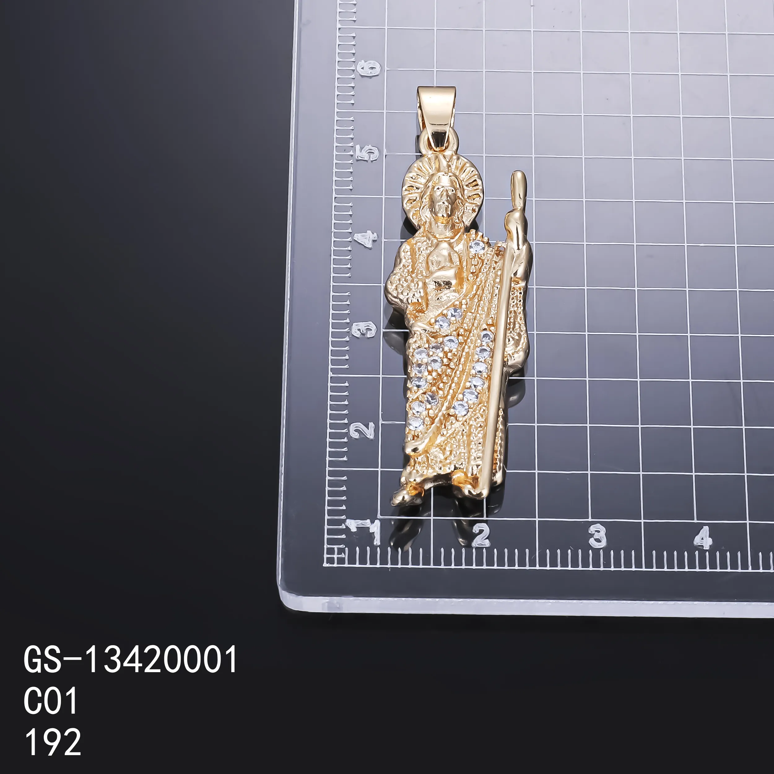 Fashion jewelry pendants charms 18k dijes de oro laminado Gold Plated religious pendant San Judas Tadeo Jude holy death pendant