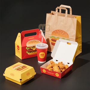 مخصص شعار ايكو المتاح مطعم للذهاب سريع الغذاء سلطة ورق لف للتغليف المقلية الدجاج إخراج حاويات الساخن الكلب مربع - Product Image 1