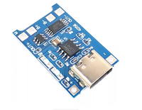 Módulo de Placa de Carga con Interfaz USB Tipo-C TP4056 1A, Diseño Dos en Uno Conveniente para Componentes Electrónicos de Baterías de Litio