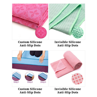 Serviette de yoga chaude personnalisée avec logo, 71 x 24 pouces, super absorbante et anti-transpiration pour le yoga chaud