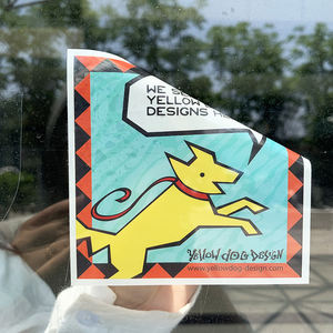 Logotipo personalizado de alta calidad, impermeable, troquelado, ventana estática, se aferra, carteles de ventana reutilizables no adhesivos para escaparate - Product Image 3