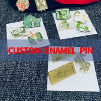 Pins de Esmalte Suave con Diseño Creativo de Dólares y Millones, Broches de Metal con Logotipo Personalizado, Pins de Solapa al por Mayor