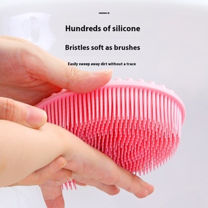 Wholesale Soft Silicone Bath Brush Anti-Slip Eco-Friendly for Gentle Exfoliating Massaging <b>Shower</b> Use Bath <b>Accessories</b> - Product Image 3