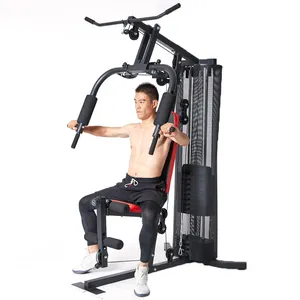 Adjustable Weight 28 Functions 50x50x1.5t Iron Pipe Fitness Machine Multi Gym Equipment Single Station