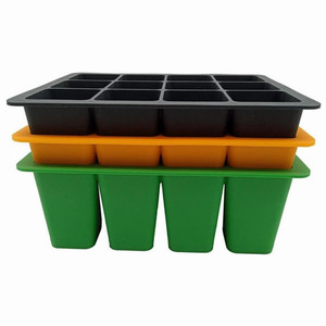 Plateaux de semis en silicone réutilisables avec couvercles pour la germination des fleurs et des herbes, et la germination des graines - Product Image 4