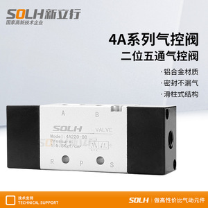 Válvula de Control Direccional Neumática de Cinco Vías y Dos Posiciones 4A110-06 Serie 4A110/210/310/410 - Product Image 4