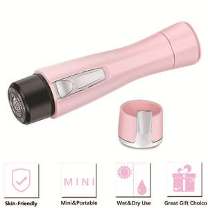 Mini depiladora portátil, afeitadora personal sin dolor para rostro, cuerpo, axilas y bikini, depilación para mujeres - Product Image 2