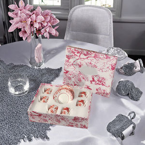 Ensemble de tasses à expresso et soucoupes en porcelaine fine à motif de tigre créatif, 12 pièces, résistant à la chaleur, design italien moderne et luxueux, entreprise familiale - Product Image 3