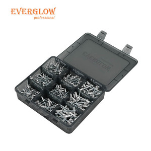 Kit de rivets aveugles industriels professionnels ODM en aluminium/acier pour pinces à rivets, tailles 2,4 mm, 3,2 mm, 4,8 mm, pour le travail du bois - Product Image 1