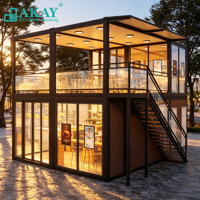 AKAY Maison conteneur préfabriquée démontable en kit, maisonnette modulaire préfabriquée pour dortoir de travailleurs et entrepôt