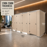 Cloison de toilettes compacte en panneaux de fibres densifiés, imperméable et ignifuge, pour toilettes publiques, hôtels et hôpitaux