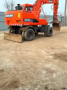 Excavatrice sur pneus/à chenilles Doosan DH150W-7 d'occasion, qualité export, vente chaude, 15 tonnes, moteur et pompe dh150w DX150W-9C pour expédition à l'étranger - Product Image 6