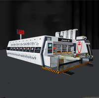 Machine à emballer de boîte en carton ondulé Machine de découpe rotative de boîte à pizza d'impression flexo Machine à emballer de carton