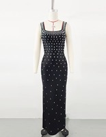 Robe de soirée élégante et tendance MIYING, style resort, ajustée, avec strass, légère et luxueuse, robe bandage