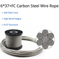 Câble métallique en acier au carbone galvanisé haute flexibilité 6*37+FC pour grues, levage, treuils, applications de construction
